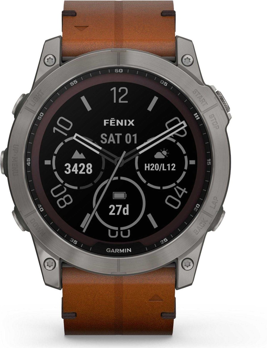 Uhren Garmin | Garmin Fenix® 7X Solar Titan 010-02541-19 Smartwatch Bluetooth, Gps, Pulsmessung