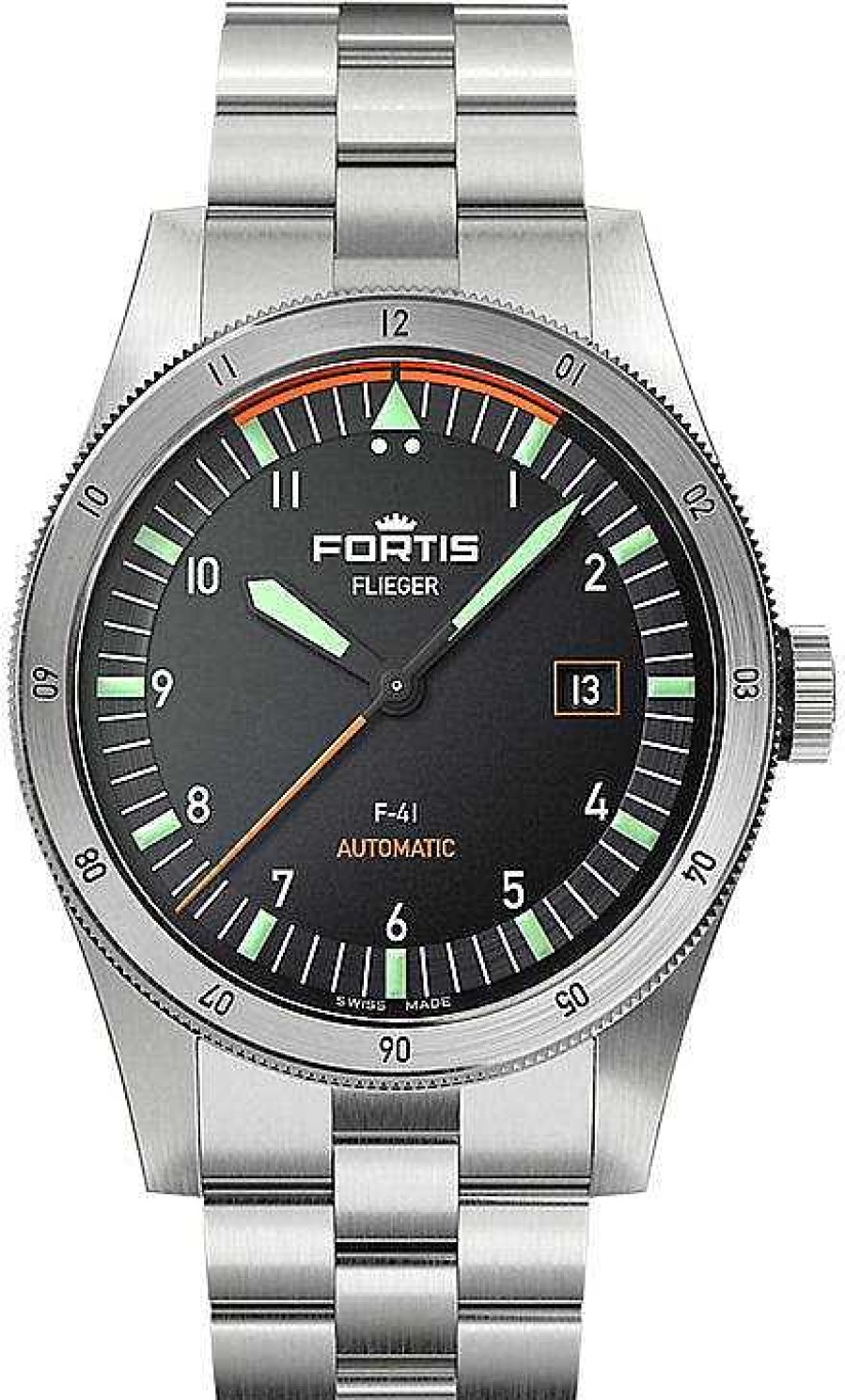 Uhren Fortis | Fortis Flieger F-41 F4220008 Herrenarmbanduhr Fliegeruhr