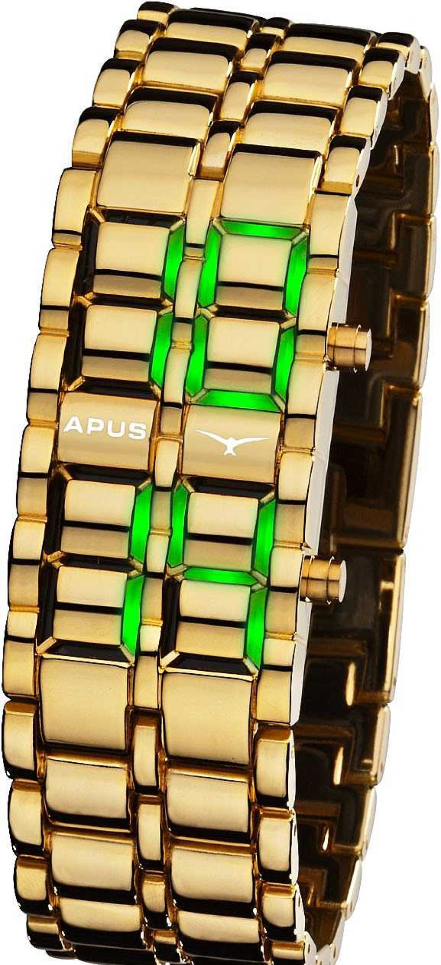 Uhren APUS | Apus Zeta Gold Green As-Zt-Gg Led Uhr F R Herren Design Highlight