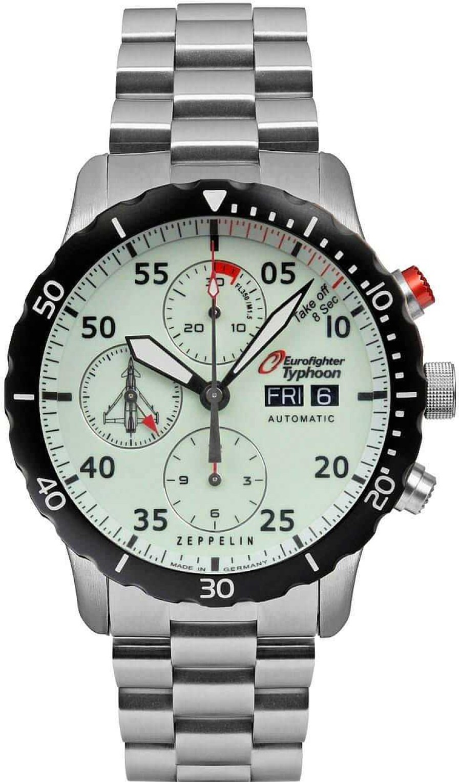 Uhren Zeppelin | Zeppelin Eurofighter 7218M5 Herren Automatikchronograph Streng Limitierte Auflage