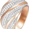 Schmuck Esprit Collection Jewelry | Esprit Collection Jewelry Melina Glam Rose Elrg92461A Damenring Mit Zirkonen