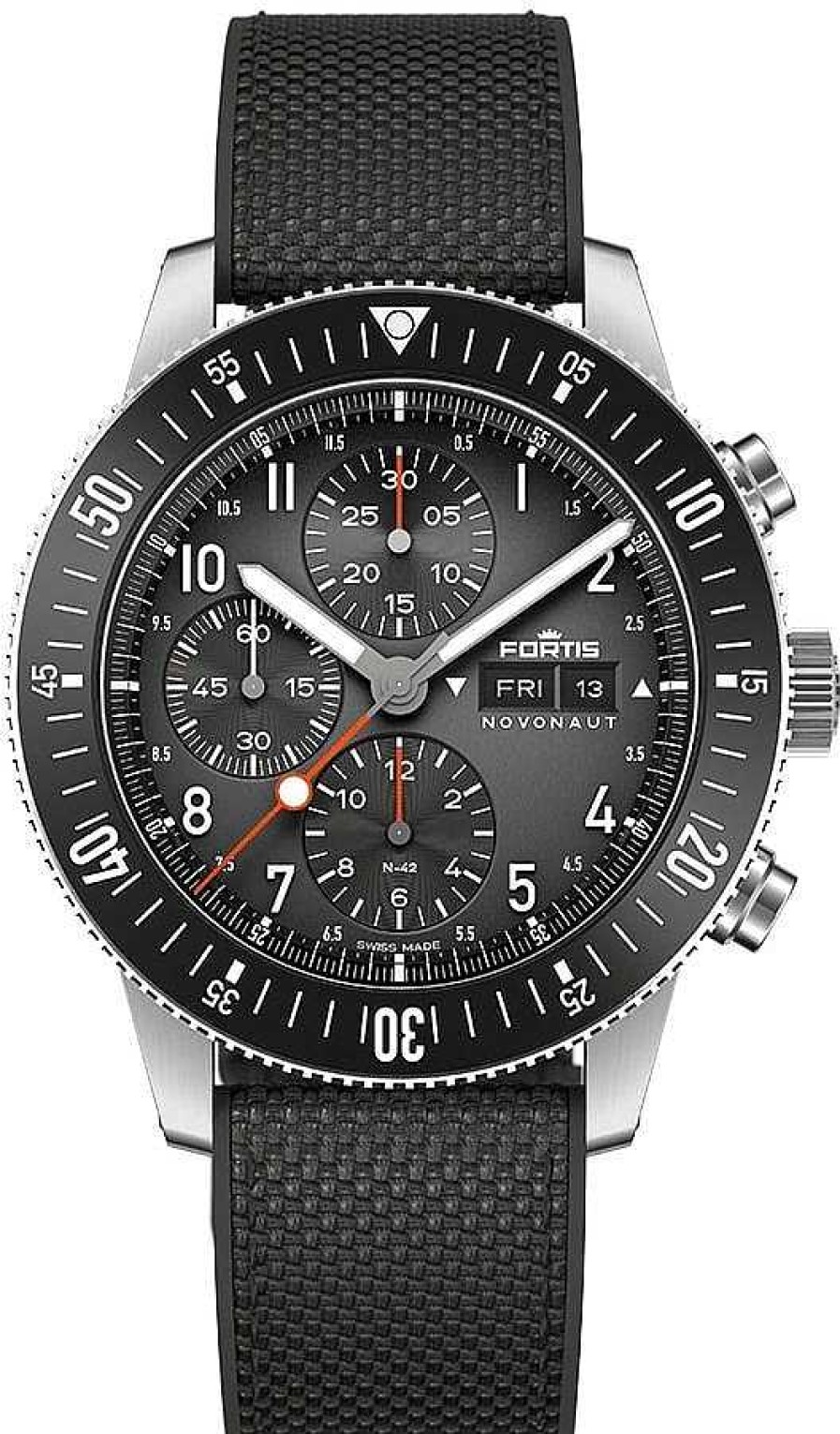 Uhren Fortis | Fortis Novonaut N-42 Legacy F2040009 Herrenchronograph