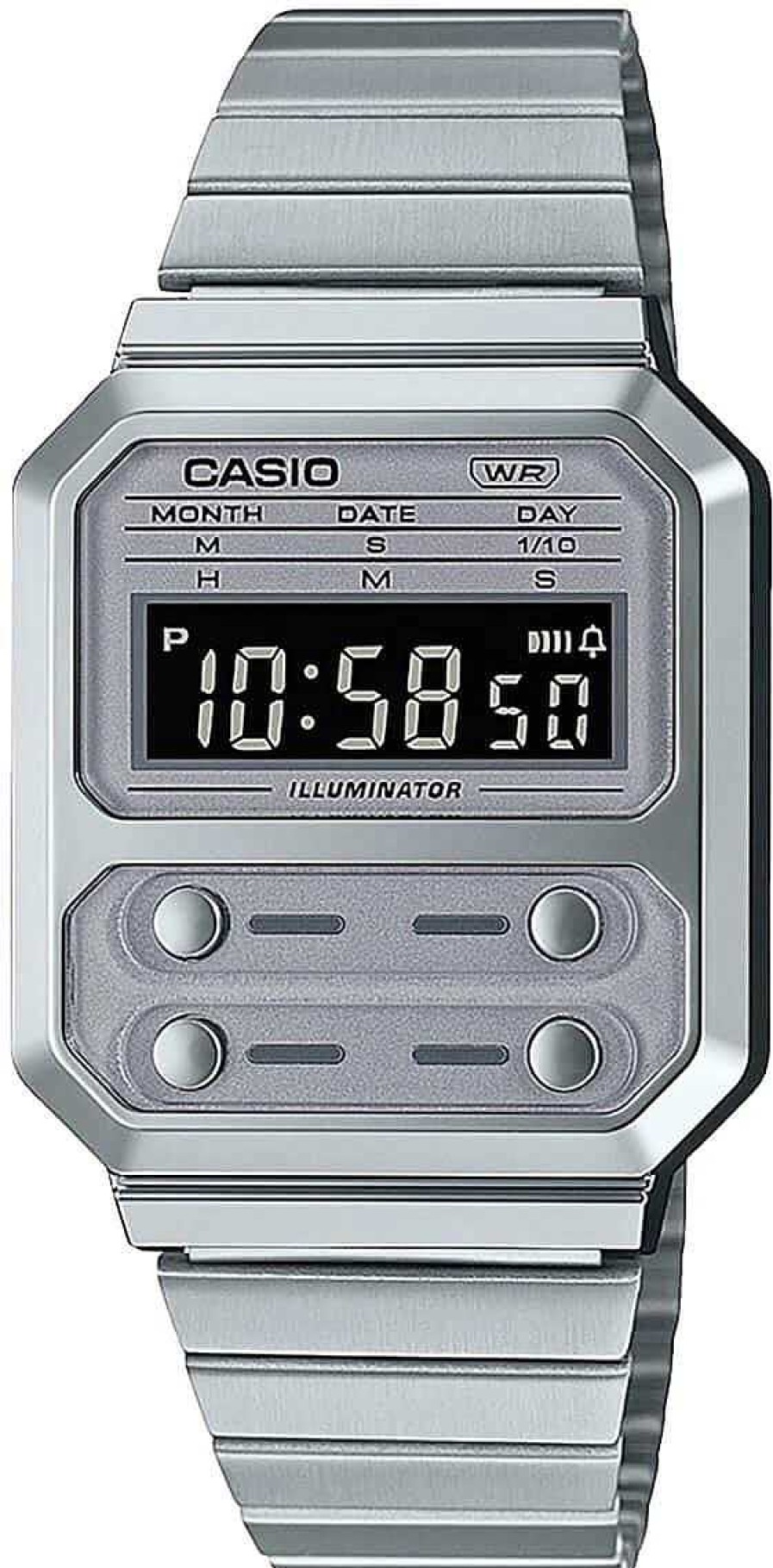 Uhren Casio | Casio Vintage Edgy A100We-7Bef Herrenarmbanduhr Mit Alarm