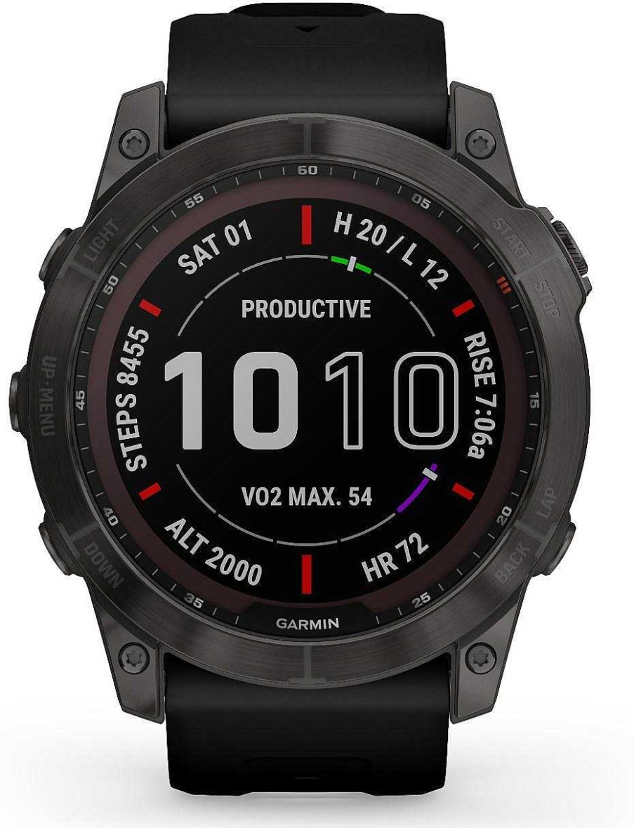 Uhren Garmin | Garmin Fenix® 7X Solar Titan 010-02541-11 Smartwatch Bluetooth, Gps, Pulsmessung