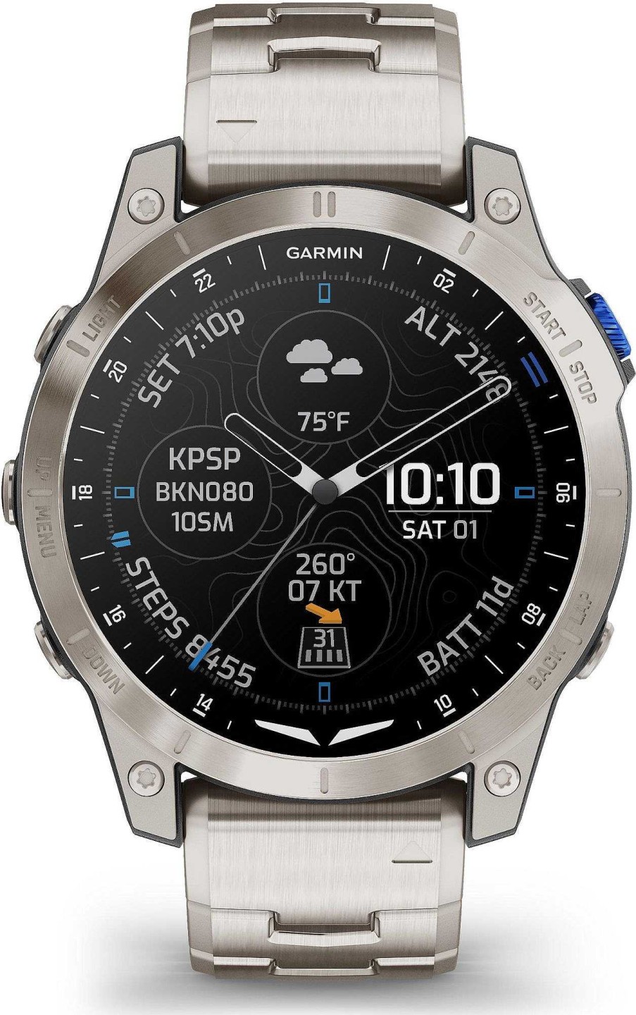 Uhren Garmin | Garmin D2 Mach 1 010-02582-51 Smartwatch Bluetooth®-Technologie