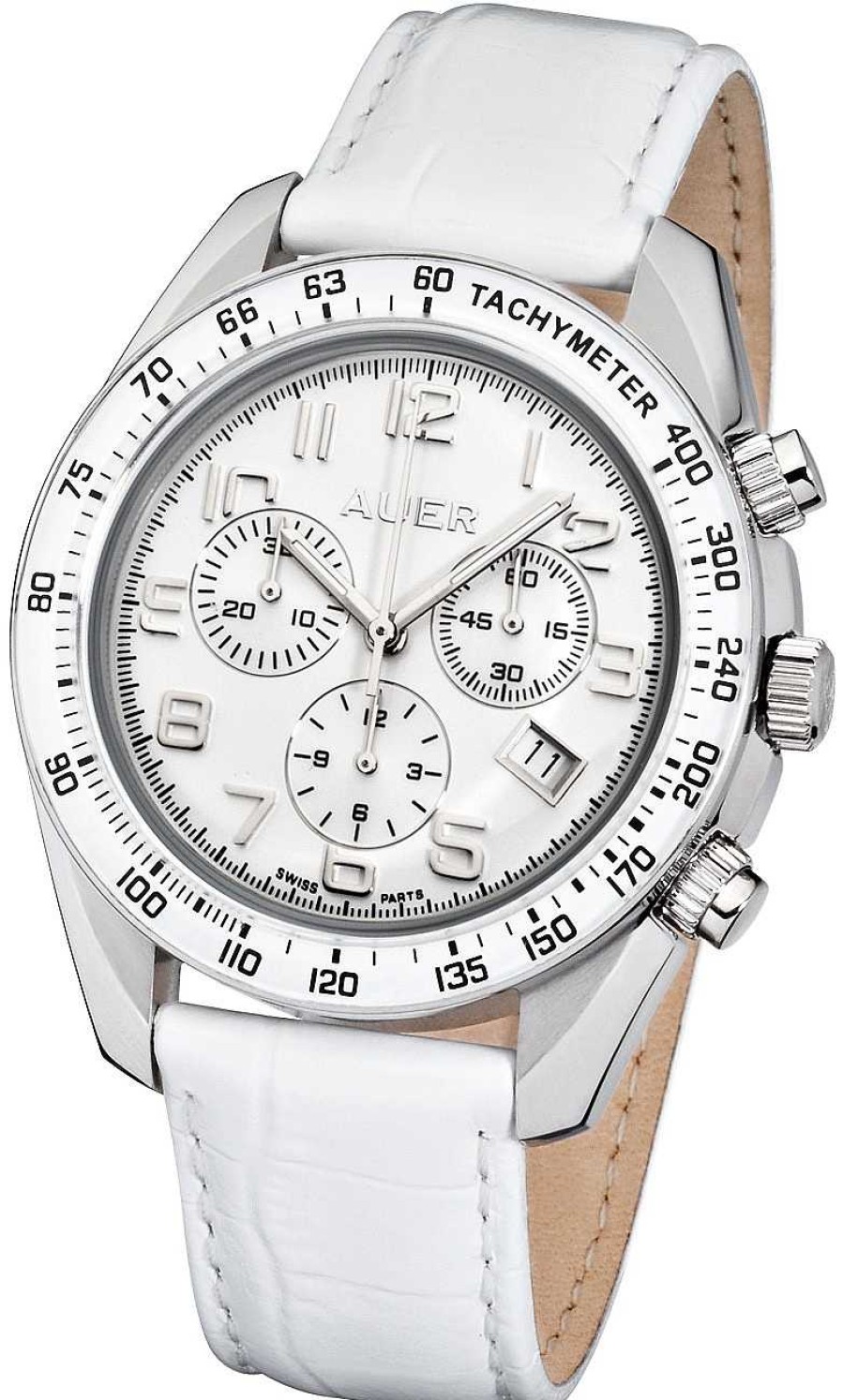 Uhren AUER | Auer Snow White Zu-1163-Sdwb Damenchronograph Zeitloses Design