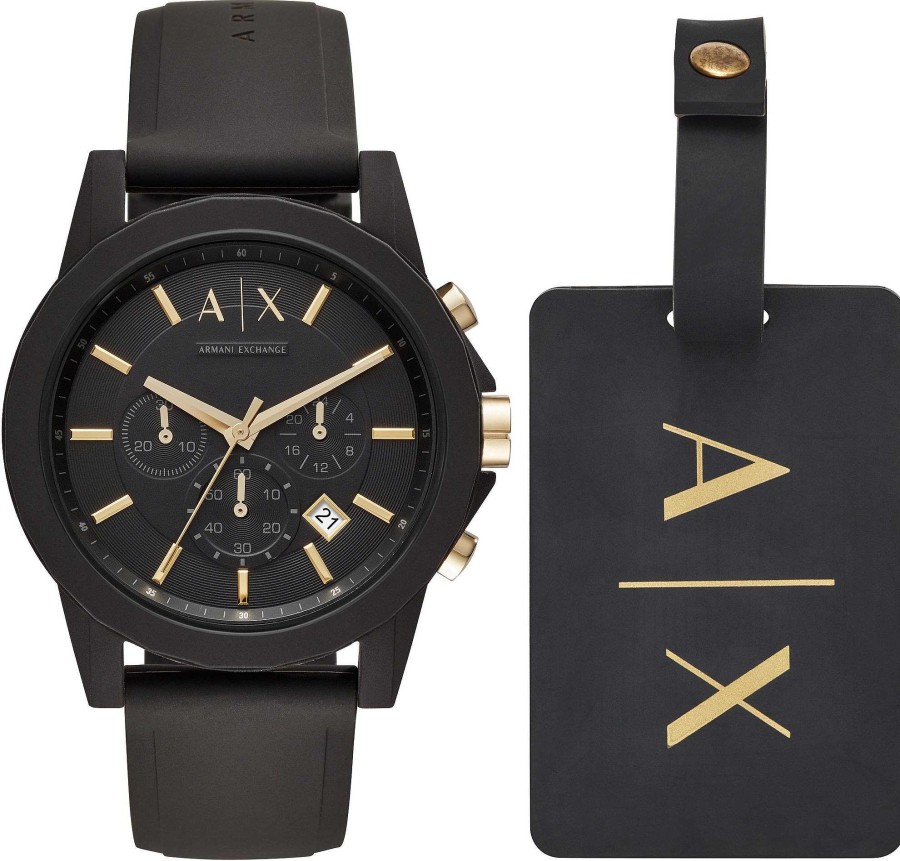 Uhren Armani Exchange | Armani Exchange Chronograph Ax7105 Herrenchronograph Set Mit Anh Nger