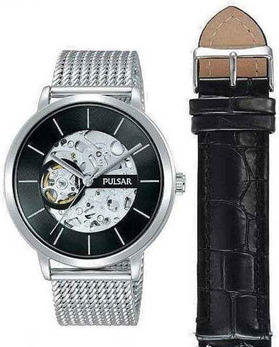 Uhren Pulsar | Pulsar Limited Edition Automatic Skeleton Watch P8A001X2 Herren Automatikuhr Streng Limitierte Auflage