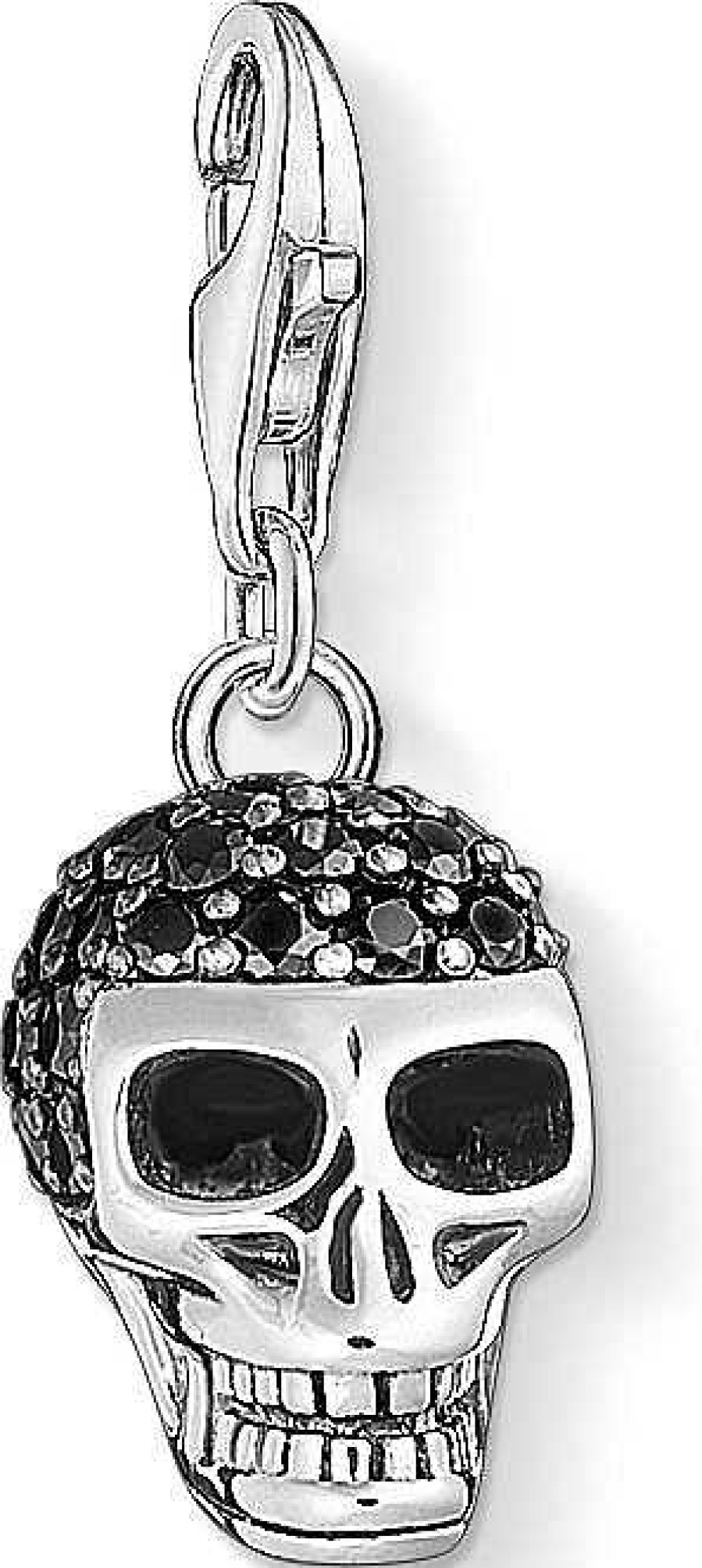 Schmuck Thomas Sabo | Thomas Sabo Totenkopf Pav 1547-643-11 Charm Anh Nger