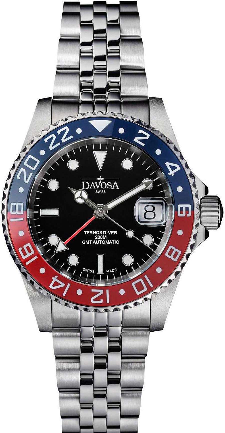 Uhren Davosa | Davosa Professional Gmt Tt Diver Pentalink 16159006 Herren Automatikuhr