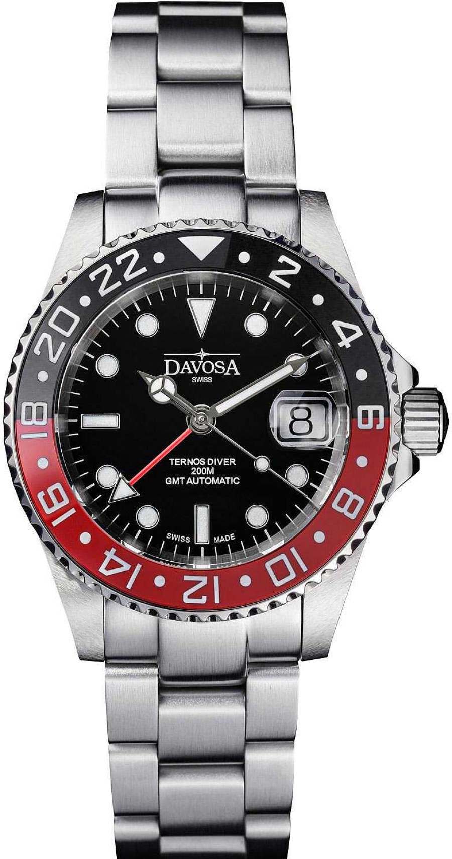 Uhren Davosa | Davosa Professional Gmt Tt Diver Trialink 16159090 Herren Automatikuhr