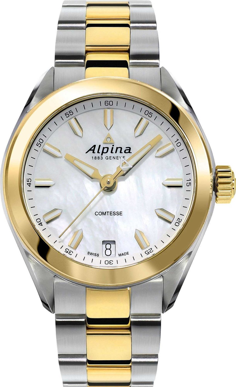 Uhren Alpina Geneve | Alpina Geneve Comptesse Al-240Mpw2C3B Unisexuhr