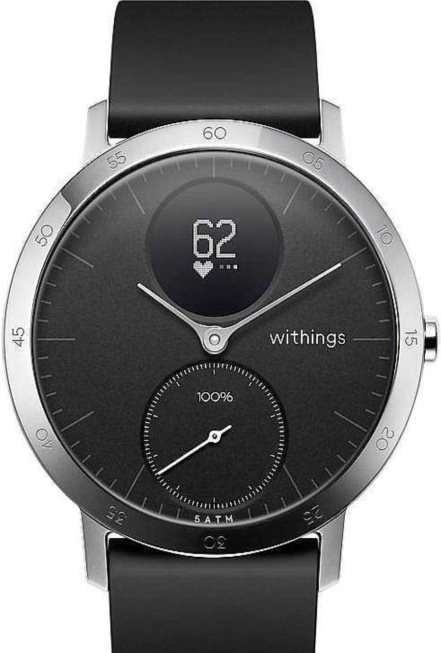 Uhren Withings | Withings Steel Hr, 40Mm Black Hwa03B-40Black-All-Inter-W2- Smartwatch Hr Smartwatch