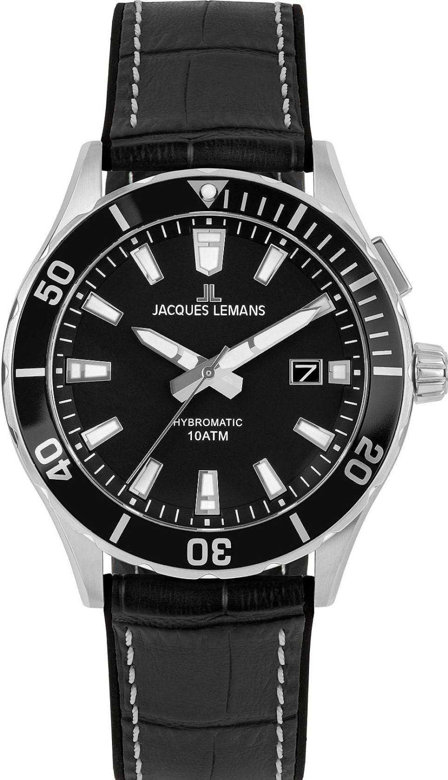 Uhren Jacques Lemans | Jacques Lemans Hybromatic 1-2131A Herren Automatikuhr