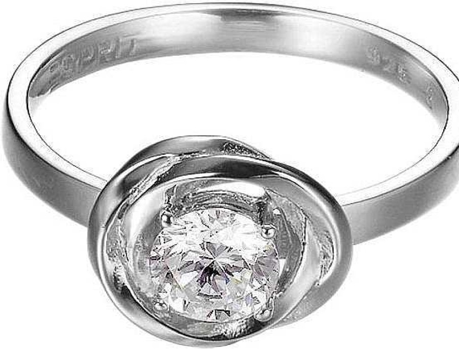 Schmuck Esprit Jewel | Esprit Jewel Solotwist Esrg92316A Damenring Rhodiertes Sterling Silber