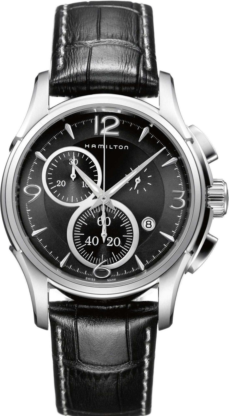 Uhren Hamilton | Hamilton Jazzmaster Chrono Quartz H32612735 Herrenchronograph Flach & Leicht