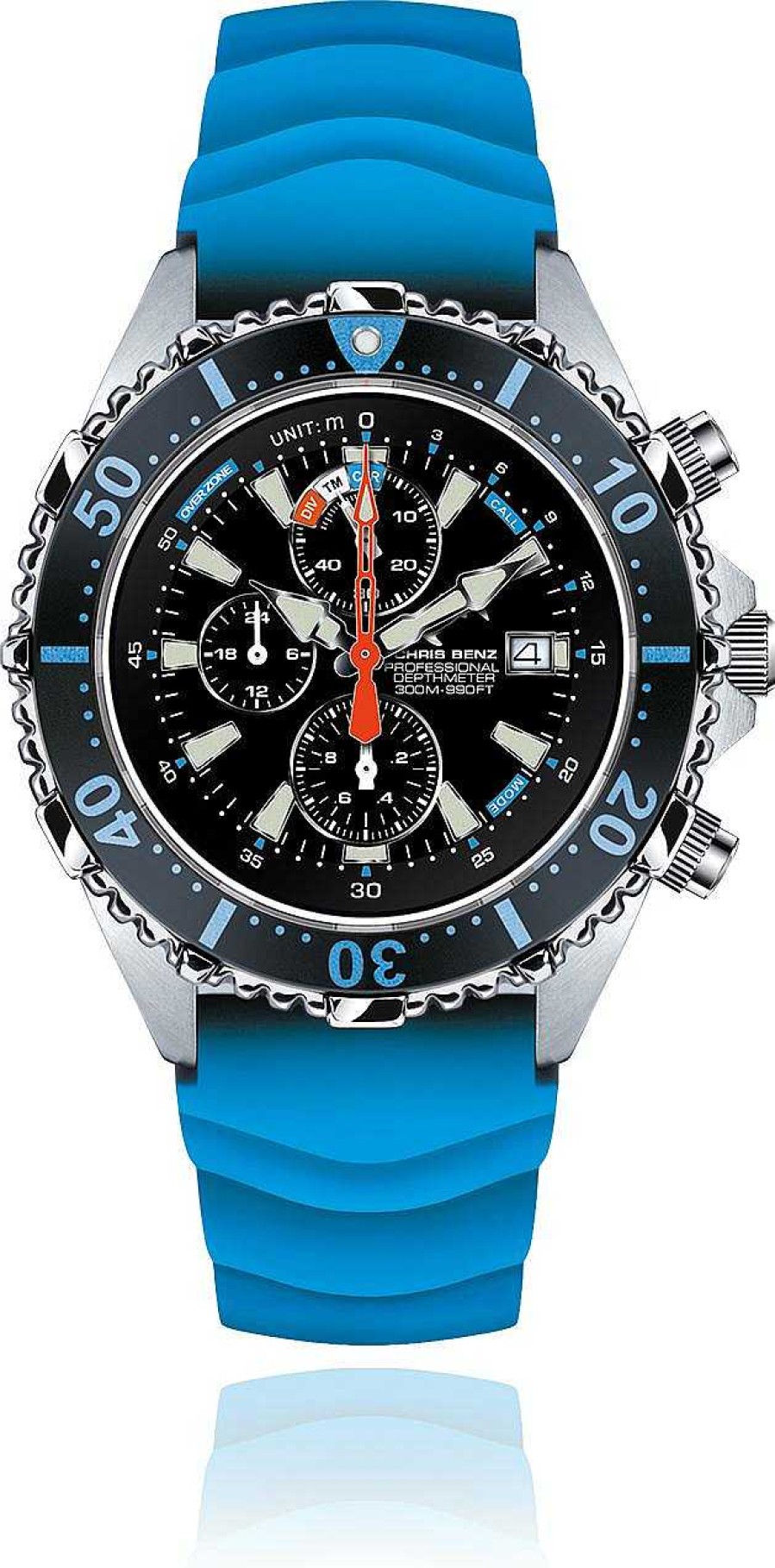 Uhren Chris Benz | Chris Benz Chris Benz Depthmeter Chronograph Cb-C300X-Lb-Kbb Herrenchronograph