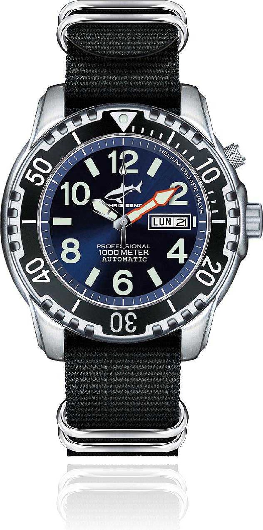 Uhren Chris Benz | Chris Benz Chris Benz Deep 1000M Automatic Cb-1000A-B-Nbs Herren Automatikuhr 1000M