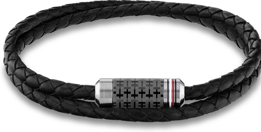 Schmuck Tommy Hilfiger Jewelry | Tommy Hilfiger Jewelry Wrap Braided Leather Bracelet 2790327 Herrenarmband