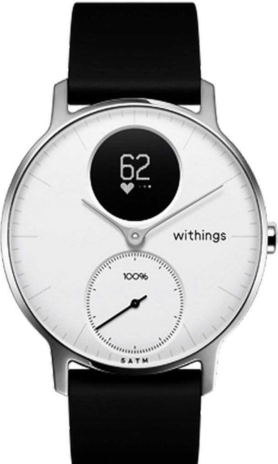 Uhren Withings | Withings Steel Hr, 36Mm White Hwa03B-36White-All-Lnter - W2 Smartwatch Hr Smartwatch