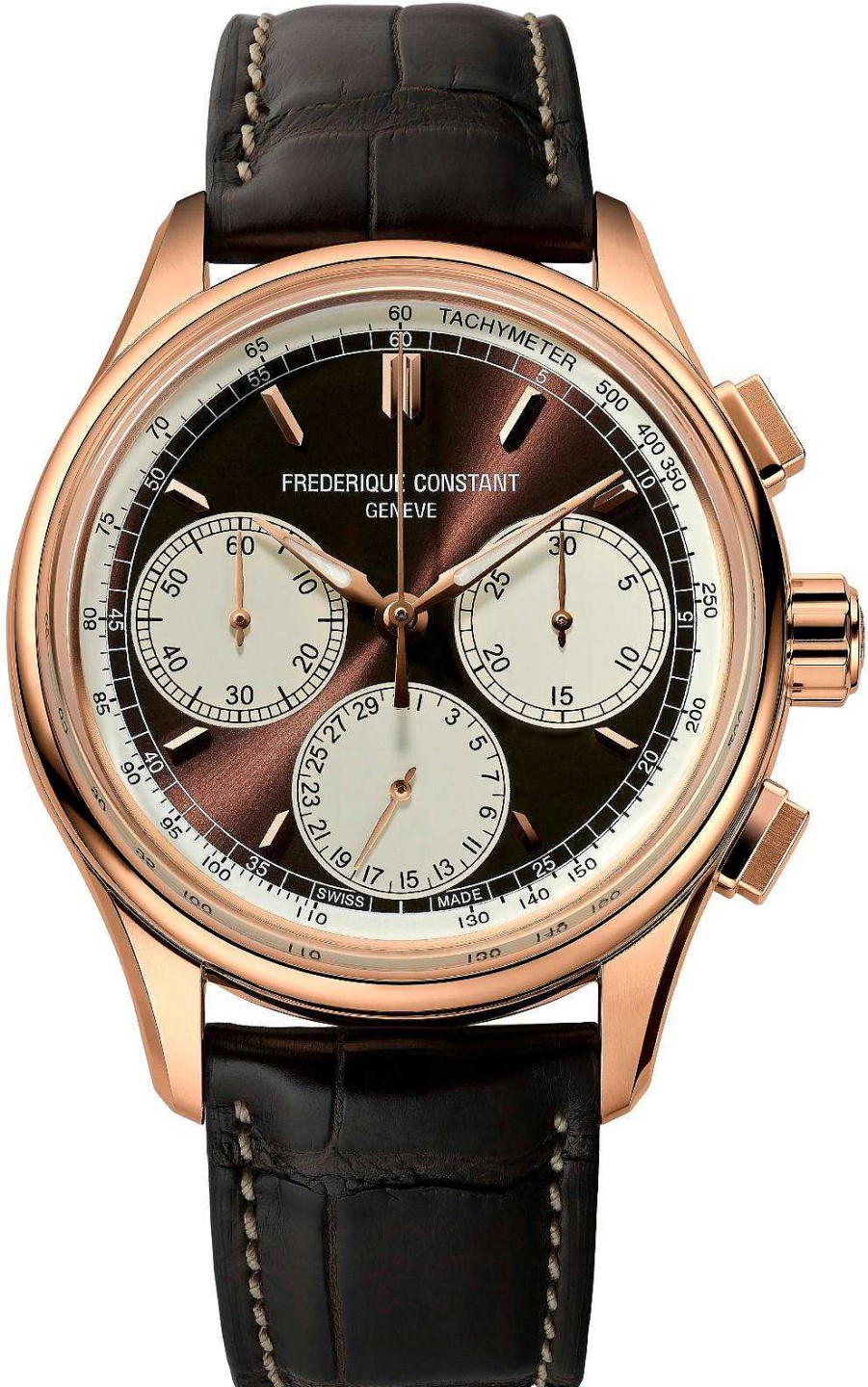 Uhren Frederique Constant Geneve | Frederique Constant Geneve Flyback Chronograph Manufacture Fc-760Chc4H4 Herren Automatikchronograph Swiss Made