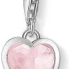 Schmuck Thomas Sabo | Thomas Sabo Rosa Herz 1361-034-9 Charm Anh Nger