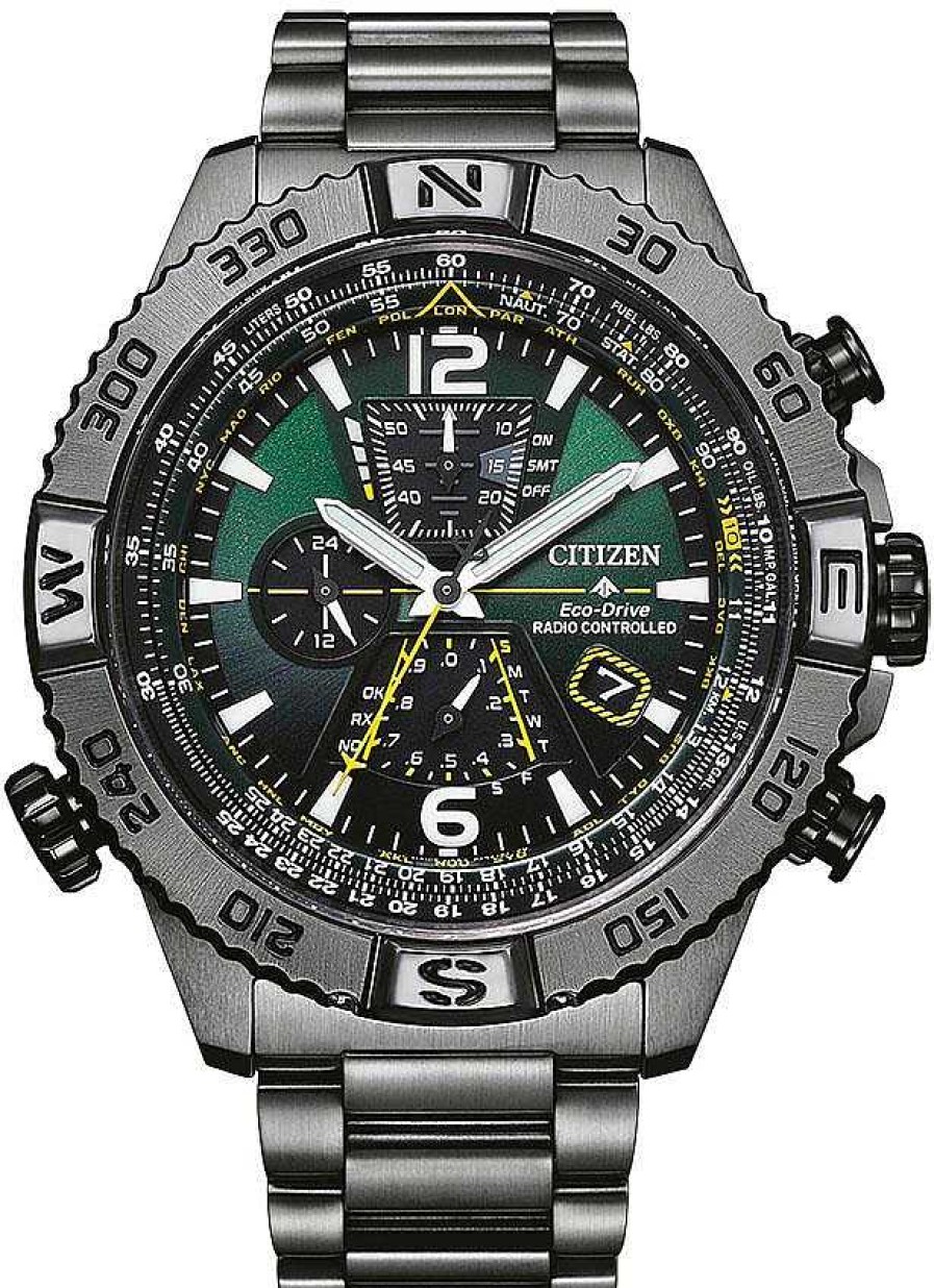 Uhren Citizen | Citizen Eco Drive Radio Controlled Citizen At8227-56X Herrenfunkuhr Solarbetrieb