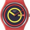 Uhren Swatch | Swatch Swatch Concentric Red So28R702 Unisexuhr