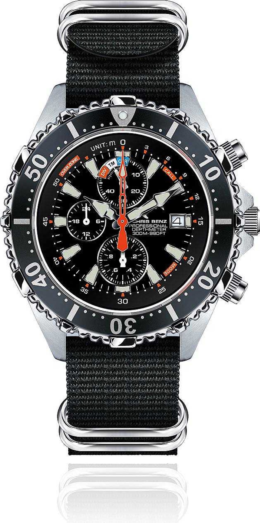 Uhren Chris Benz | Chris Benz Chris Benz Depthmeter Chronograph Cb-C300X-S-Nbs Herrenchronograph