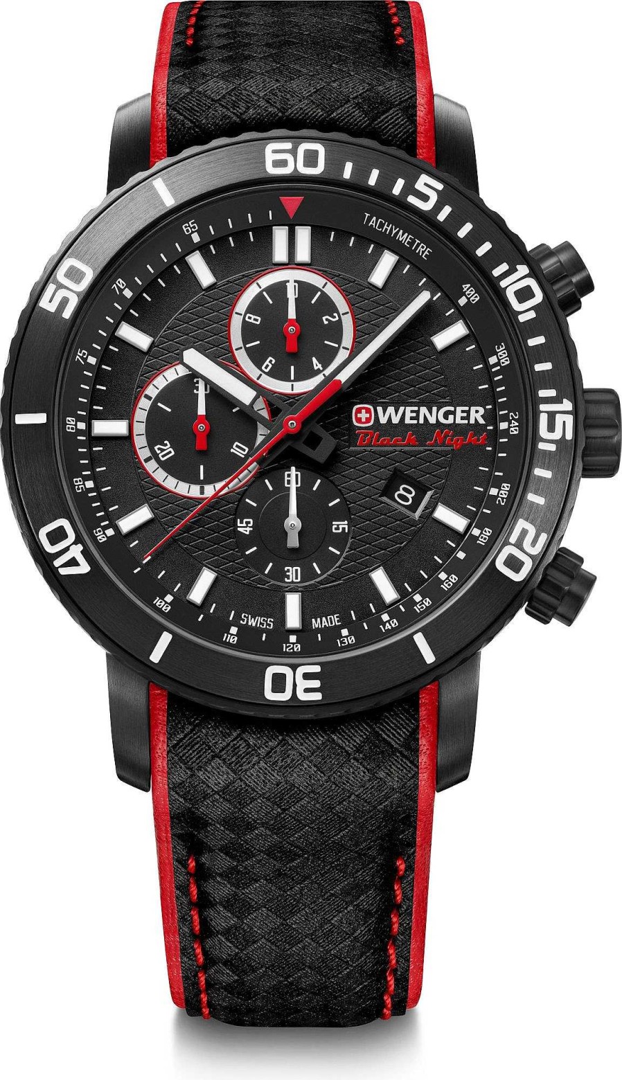 Uhren Wenger | Wenger Roadster Black Night Chrono 01.1843.109 Herrenchronograph