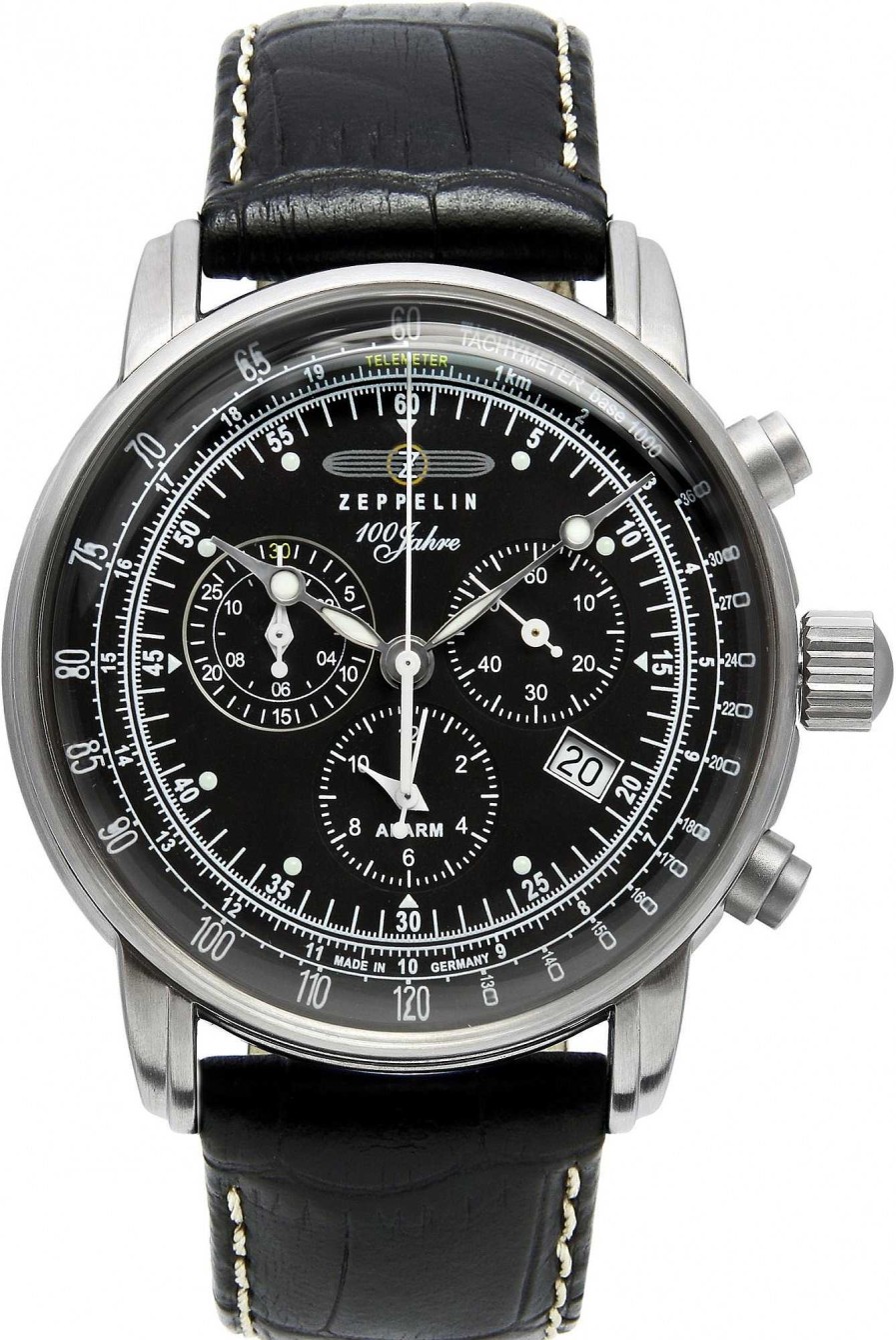 Uhren Zeppelin | Zeppelin Chrono-Alarm 7680-2 Herrenchronograph Made In Germany