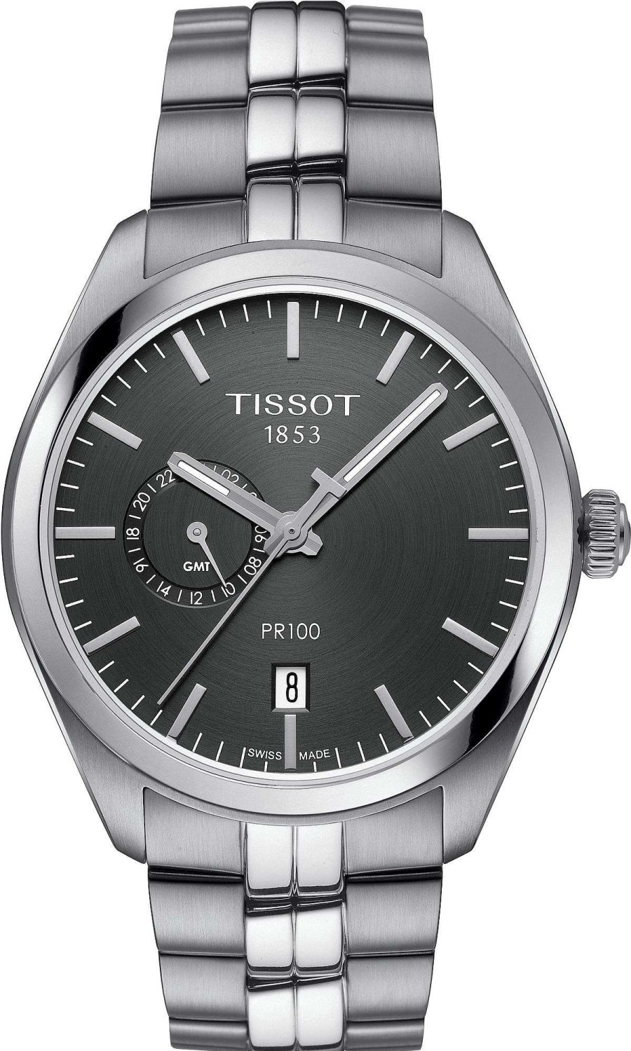 Uhren Tissot | Tissot Pr100 Dualtime T101.452.11.061.00 Herrenchronograph