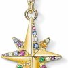 Schmuck Thomas Sabo | Thomas Sabo Farbiger Stern Gold 1816-488-7 Charm Anh Nger