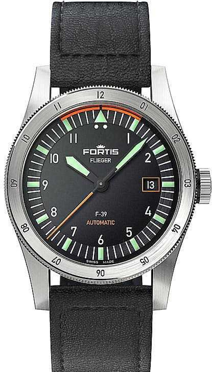 Uhren Fortis | Fortis Flieger F-39 F4220006 Herrenarmbanduhr Fliegeruhr