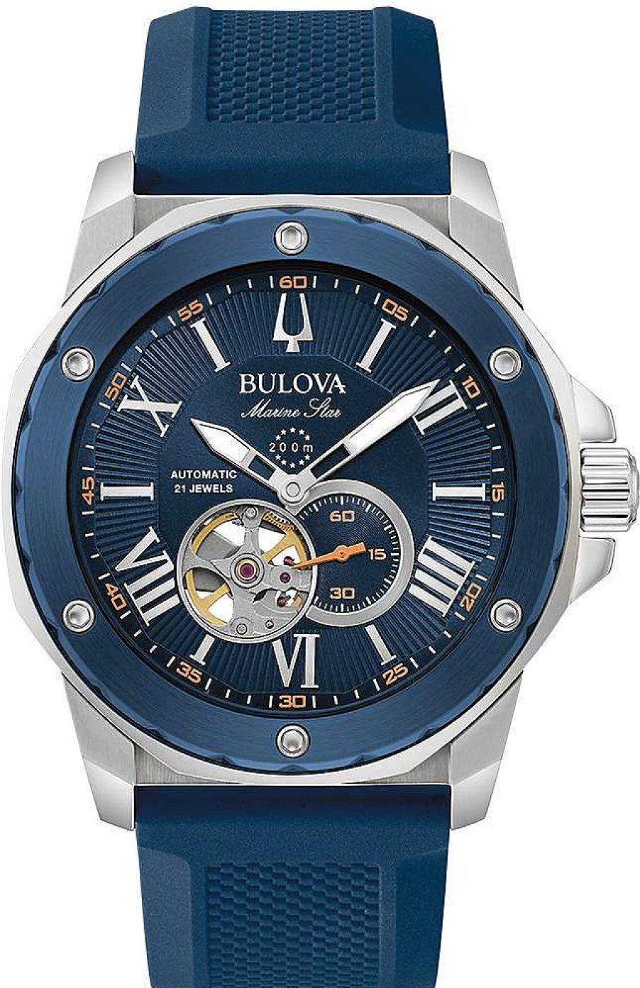 Uhren Bulova | Bulova Automatic Marine Star 98A303 Herren Automatikuhr