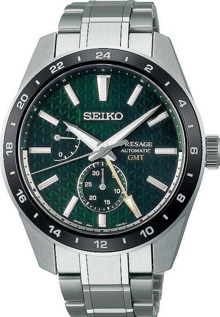 Uhren Seiko Presage | Seiko Presage Presage Automatik Gmt Spb219J1 Herren Automatikuhr