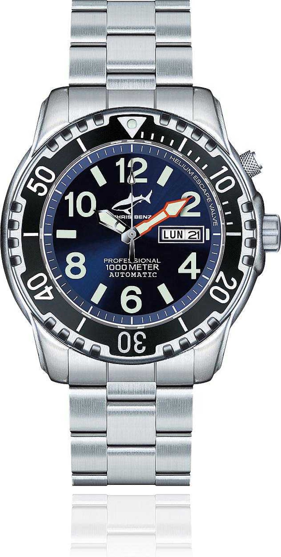 Uhren Chris Benz | Chris Benz Chris Benz Deep 1000M Automatic Cb-1000A-B-Mb Herren Automatikuhr 1000M