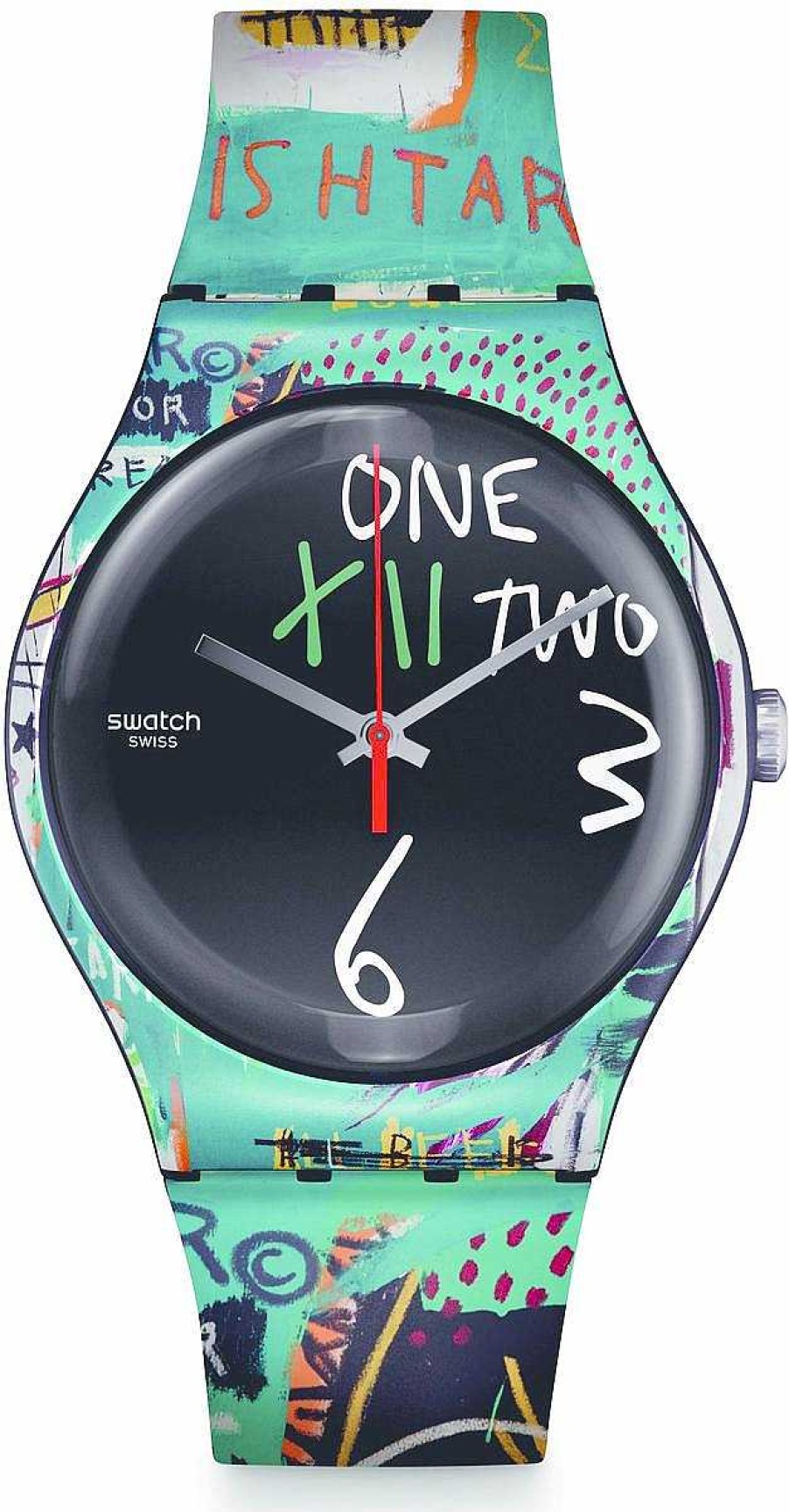 Uhren Swatch | Swatch Ishtar By Jean-Michel Basquiat Suoz356 Unisexuhr