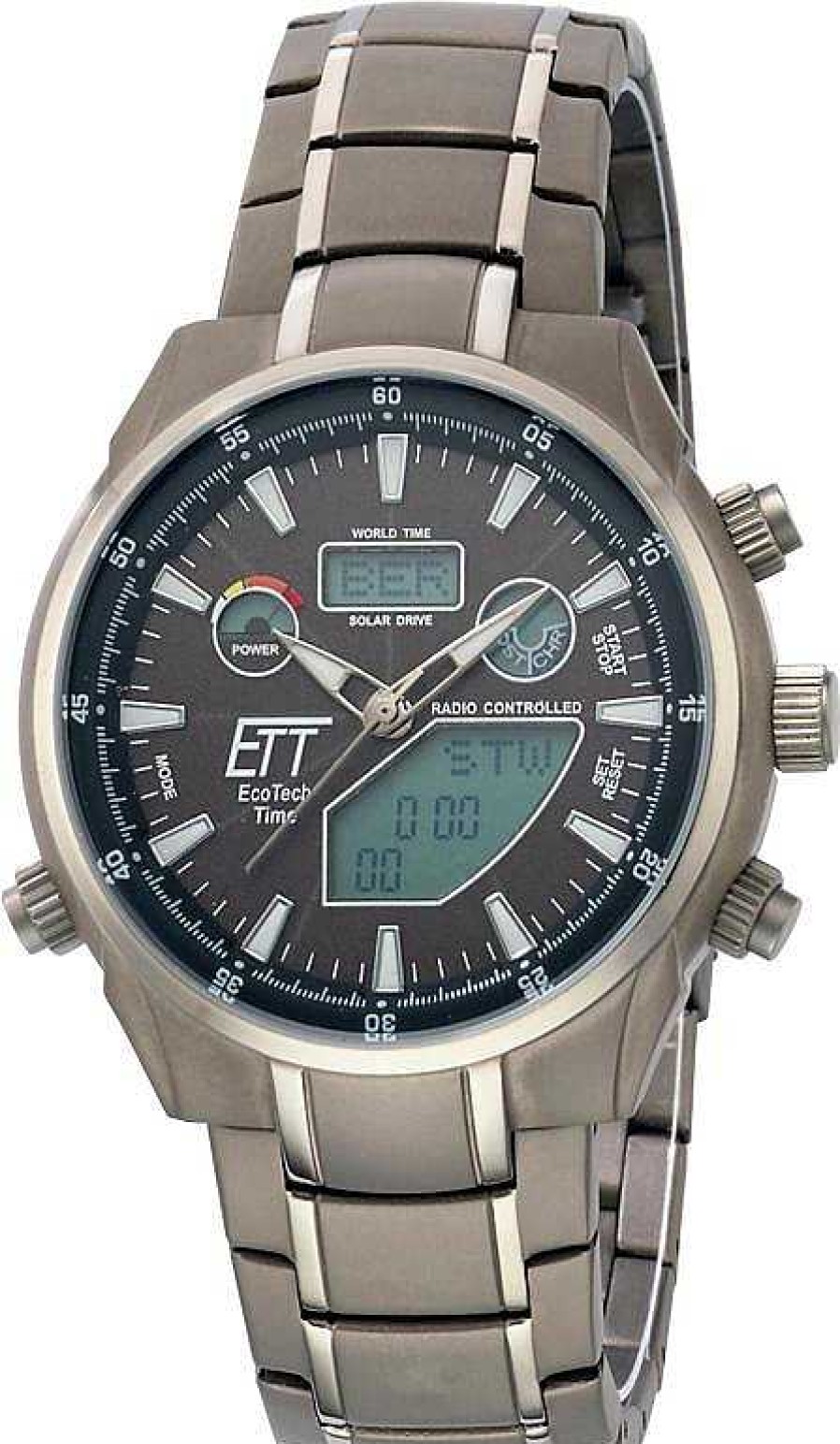 Uhren Eco Tech Time | Eco Tech Time Solar Drive Funk Aquanaut Ii Egt-11339-60M Herrenfunkuhr