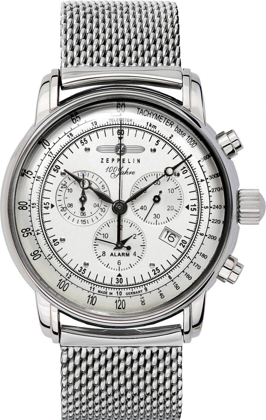 Uhren Zeppelin | Zeppelin Chrono-Alarm 7680M-1 Herrenchronograph Made In Germany