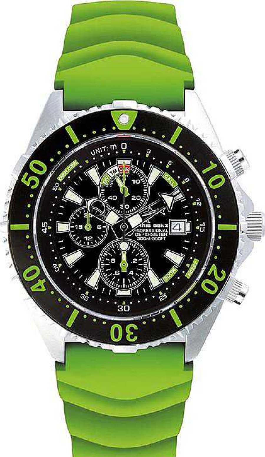 Uhren Chris Benz | Chris Benz Depthmeter Chronograph 300M Cb-C300-G-Kbg Herrenchronograph Tiefenmesser