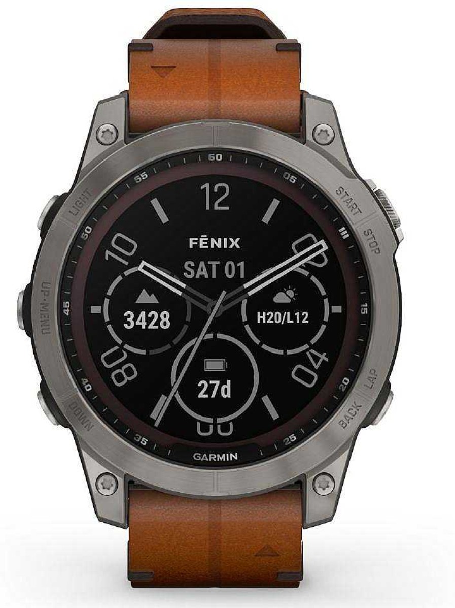 Uhren Garmin | Garmin Fenix® 7 Sapphire Solar Titan 010-02540-31 Smartwatch Bluetooth, Gps, Pulsmessung