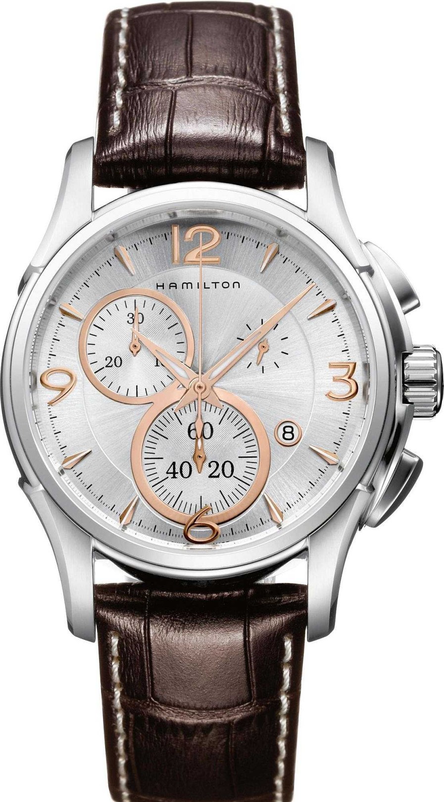 Uhren Hamilton | Hamilton Jazzmaster Chrono Quartz H32612555 Herrenchronograph Flach & Leicht