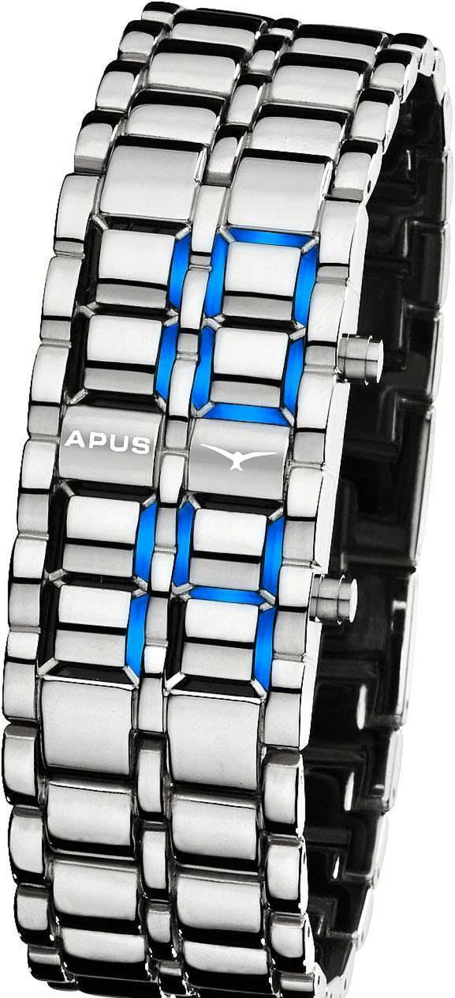 Uhren APUS | Apus Zeta Silver Blue As-Zt-Sb Led Uhr F R Herren Design Highlight