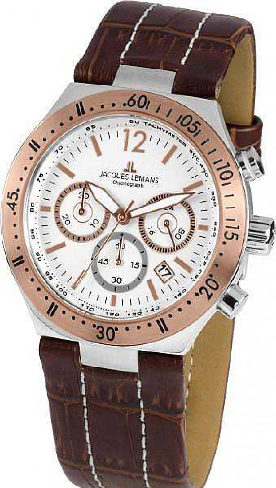 Uhren Jacques Lemans | Jacques Lemans Dover 1-1837E Herrenchronograph Sehr Sportlich