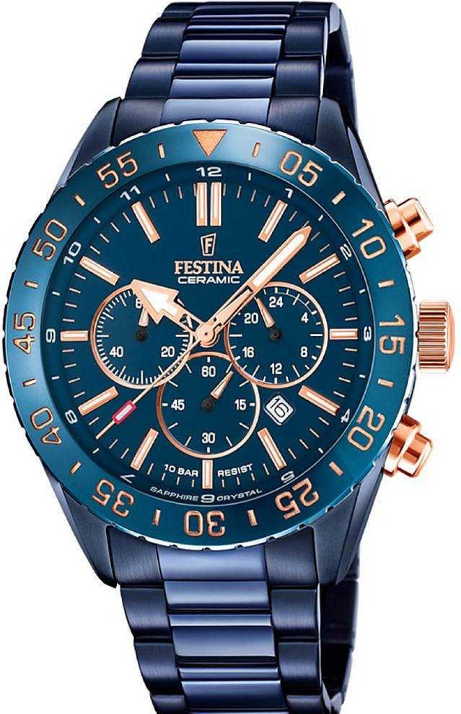 Uhren Festina | Festina Keramik F20576/1 Herrenchronograph