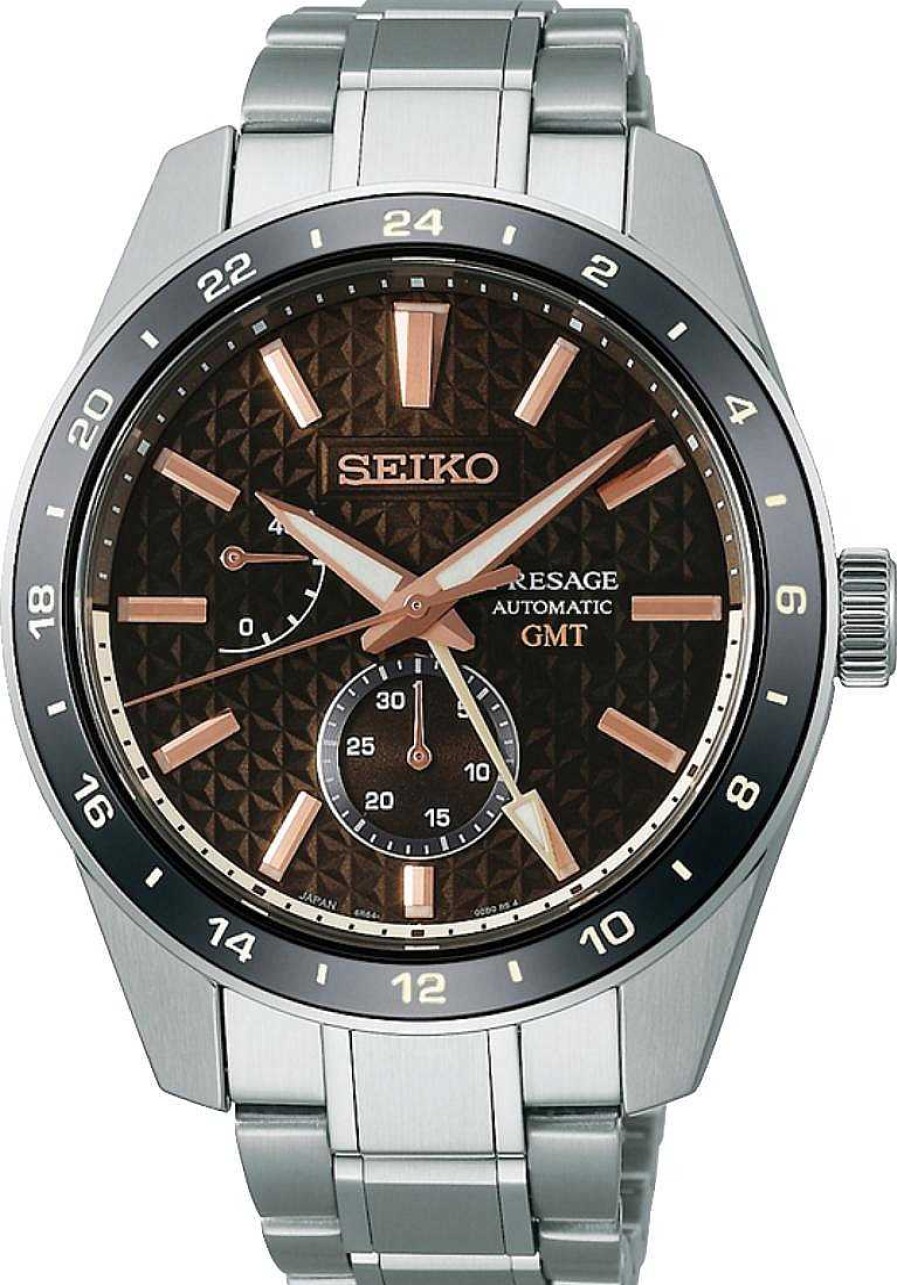 Uhren Seiko Presage | Seiko Presage Presage Automatik Gmt Spb275J1 Herren Automatikuhr 200M Wasserdicht