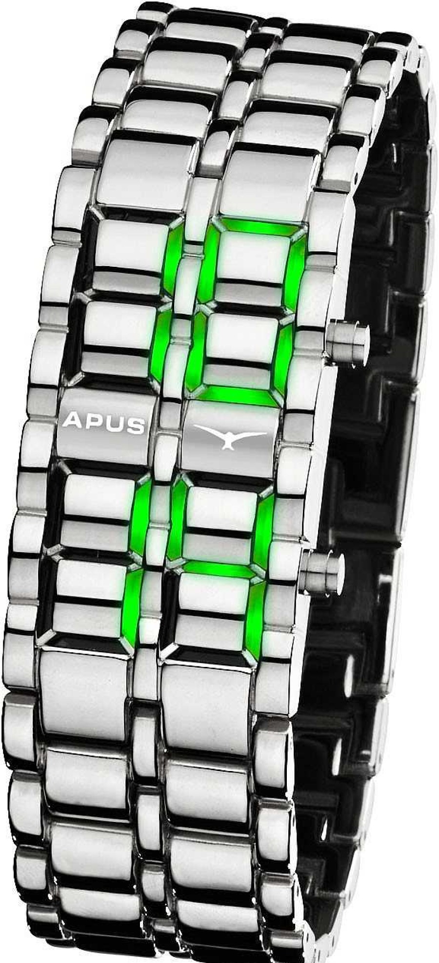 Uhren APUS | Apus Zeta Ladies Silver Green As-Ztl-Sg Led Uhr F R Damen Design Highlight