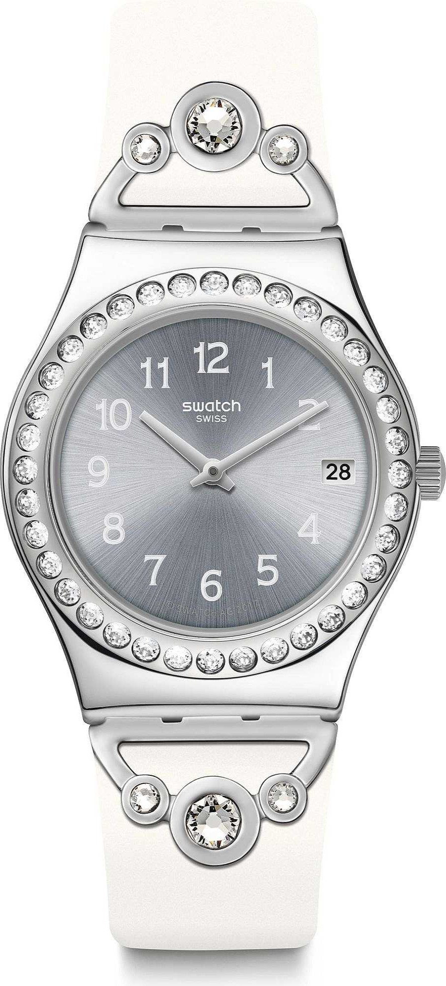 Uhren Swatch | Swatch Irony Pretty In White Yls463 Armbanduhr