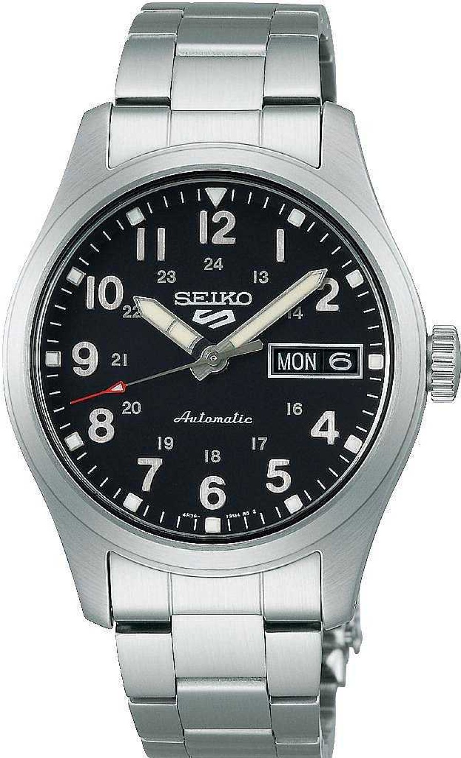 Uhren Seiko 5 | Seiko 5 Seiko 5 Sports Automatik Ss Chl Mb Zb Schwarz 10 Bar Srpj81K1 Herren Automatikuhr